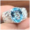SARLS04029 Blue Topaz Ring 925 Sterling Silver