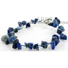 KBKR06083 Lovely Gemstone Jewelry Blue Wire Bracelet