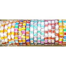 KKKR09029 Exclusive Colored Stone Metal Bangles