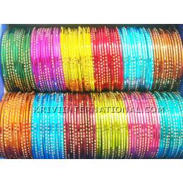 KKKT06040 12 dozen bangles in 12 different colours with handiwork