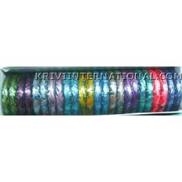 KKKT10029 Pairs of Acrylic broad bangles with marble handiwork design