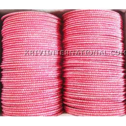 KKKT10049 Metallic deep pink colour bangles with glitter handiwork