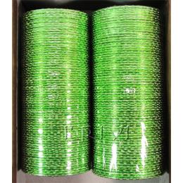 KKLL10G04 12 Dozen Green Metallic Bangle Choori 