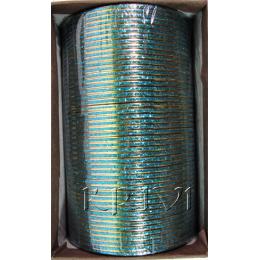 KKLL10H06 4 Dozen Blue Metal Bangles Choori with Glitter Handiwork