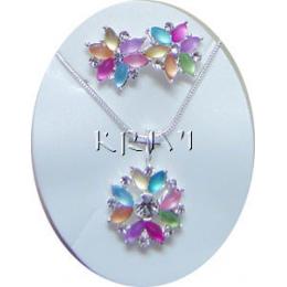 KNKR08011 Designer Korean Jewelry Necklace Set