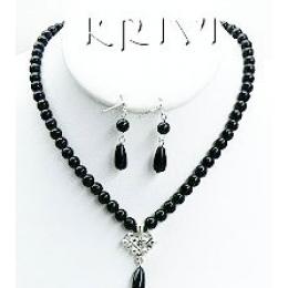 KNKR08022 Fashion Glass Beads Jewelry Necklace