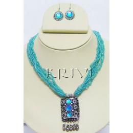 KNKS01012 Beaded Fashion Jewelry Necklace Set