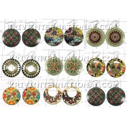 KWLL09069 Wholesale lot of 25 pair Disc Earrings