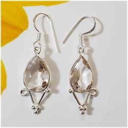 SAELS01064 Crystal Quartz Earrings 925 Sterling Silver