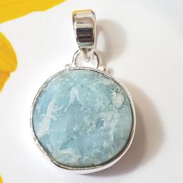 SAPMK08111 Gorgeous Larimar New Rough Gemstone 925 Silver Pendant Wholesale