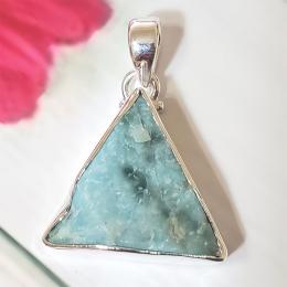 SAPMK08131 Semiprecious Larimar Gemstone Designer Solid 925 Sterling Silver Pendant