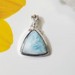 SAPMK08136 Exclusive Larimar Gemstone 925 Sterling Silver Wholesale Bezel Pendants