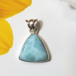 SAPMK08141 New Look Larimar Gemstone Plain Setting Pendants 925 Sterling Silver