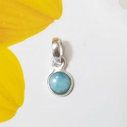 SAPMK08143 Natural Larimar 925 Sterling Plain Silver Design Pendants