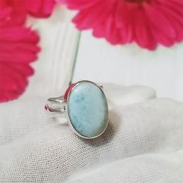 SARMK08041 Adjustable Amazing 925 Sterling Silver Handmade Larimar Ring